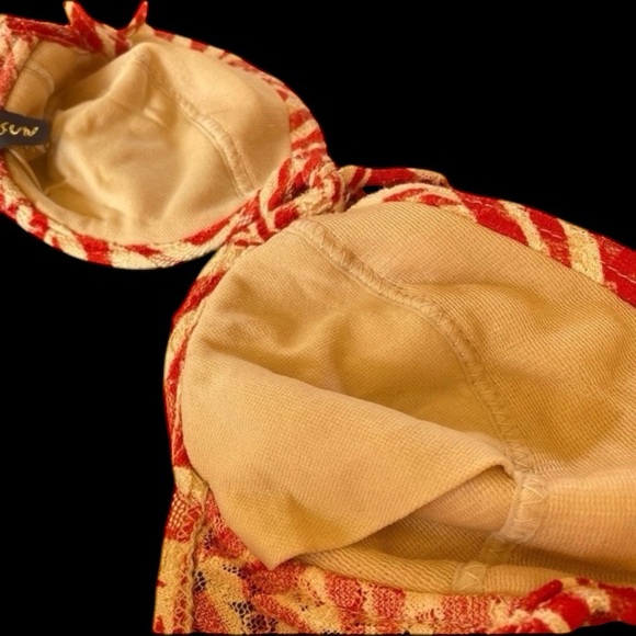 Vintage Red Zebra Print Lace Bikini - Picture 3 of 3